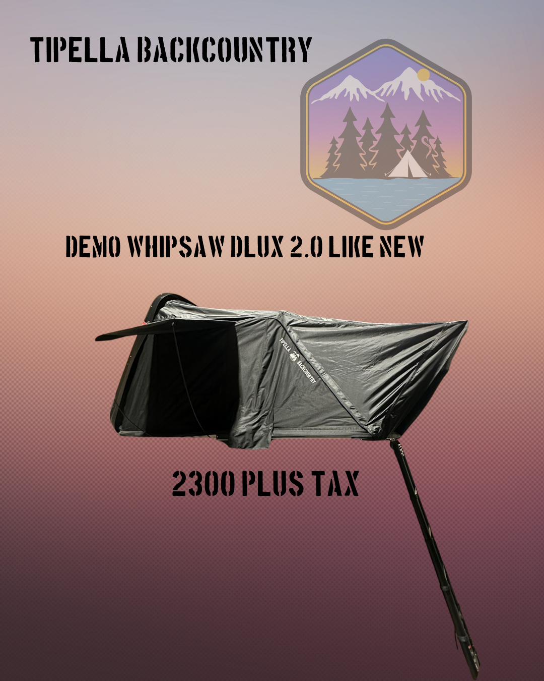 DEMO FLOOR MODEL WHIPSAW DLUX. BLACK ONLY