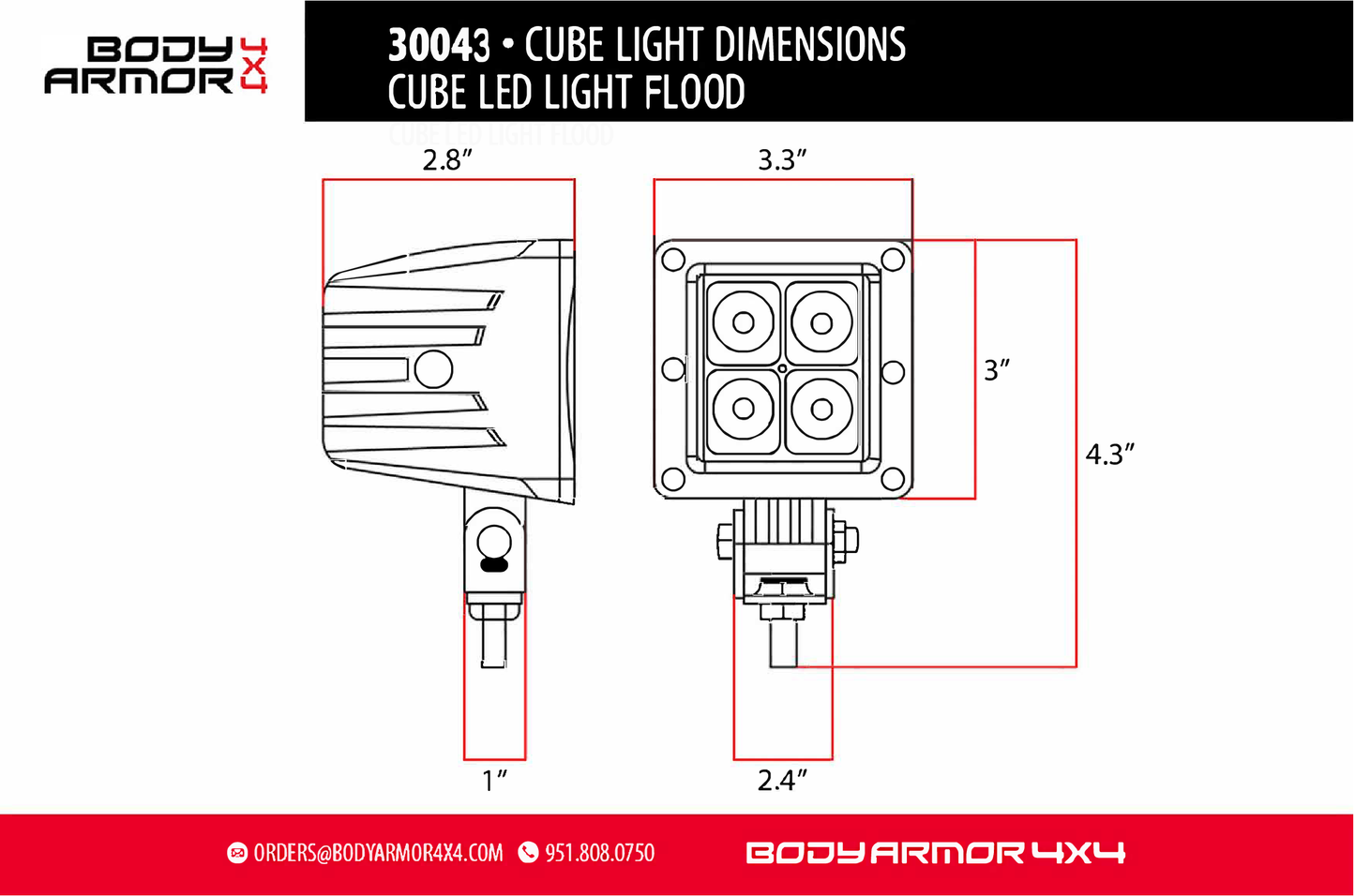 BLACKOUT LED CUBE FLOOD LIGHT